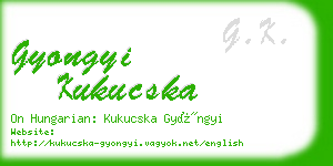 gyongyi kukucska business card